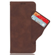 Pattintható tok a Xiaomi Redmi 14C / Xiaomi Poco C75, Card Slot, barna
