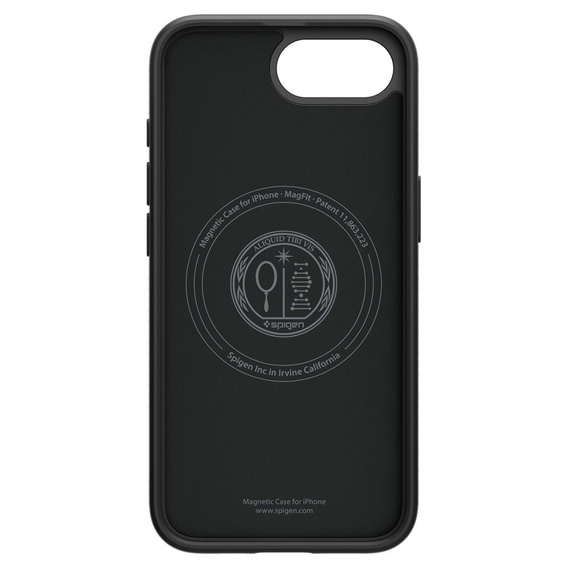 A Spigen tok iPhone 16E, Liquid Air, fekete + 9H edzett üveghez