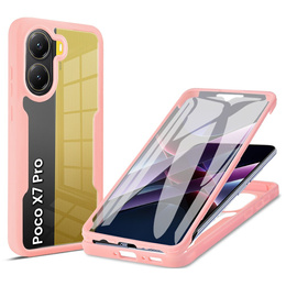 Tok Xiaomi Poco X7 Pro 5G készülékhez, Shockproof, fóliával, rózsaszín