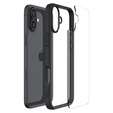 A Spigen tok iPhone 16, Ultra Hybrid, átlátszó / fekete + 9H edzett üveg