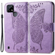 Pattintható tok a Realme C21Y / C25Y, Butterfly, lila