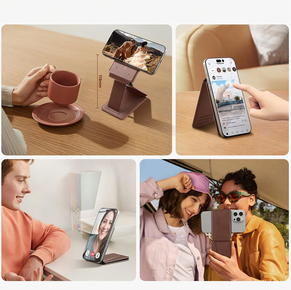 Mágneses pénztárca állvánnyal és NFC SURITCH funkcióval iPhone 16 Pro készülékhez