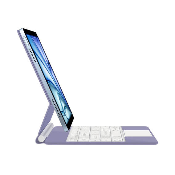 Billentyűzet tok iPad Air 13" 2024, Magnetic Keyboard Touchpad, lila