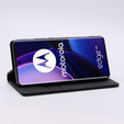 Telefontok a Motorola Edge 40, ERBORD Vintage, pénztárca patenttal, fekete