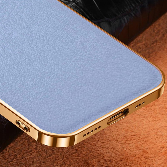 Telefontok a iPhone 14 Plus, Cowhide Leather, kék