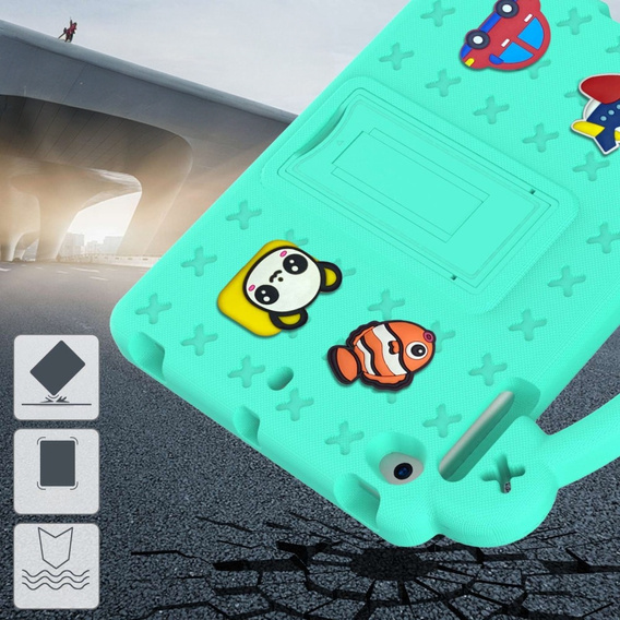 Gyermek tok iPad mini 7.9" 2019/2015/2014/2013/2012 (5/4/3/2/1 gen.), Cute Patterns, állvánnyal, zöld