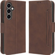 Pattintható tok a Samsung Galaxy S23 FE, Card Slot, barna