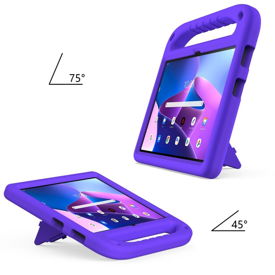 Gyermek tok Lenovo Tab M10 10.1 Gen 3, gyermek tok fogantyúval, lila