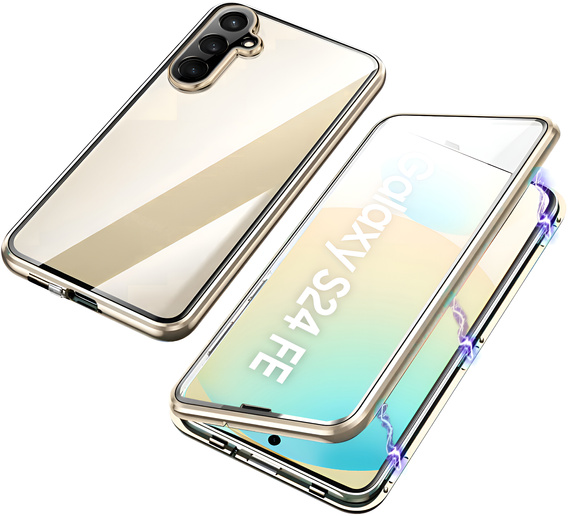 Tok Samsung Galaxy S24 FE, Magnetic Dual Glass, arany