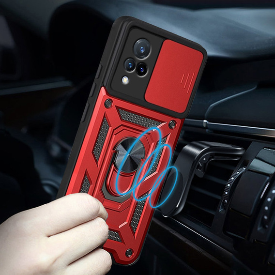 Telefontok a Vivo V21 5G, CamShield Slide, piros