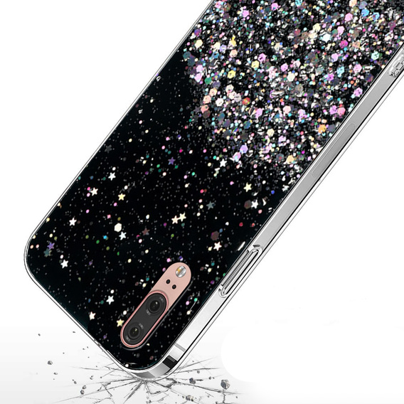 Telefontok a Huawei P20, Glittery, fekete