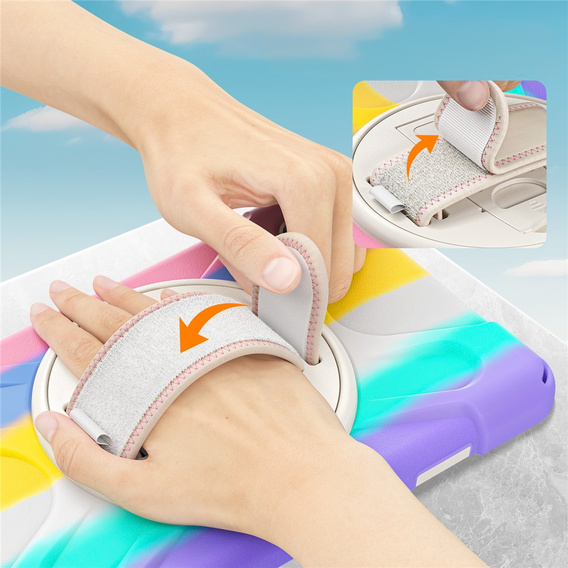 Páncélozott tok állvánnyal és vállpánttal Samsung Galaxy Tab A11 készülékhez