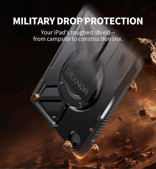 Dexnor 360° tok pánttal és tolltartóval iPad Air 11" 2025/2024 (7./6. generáció) készülékekhez