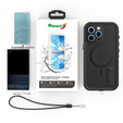Vízálló tok iPhone 13 Pro, Redpepper, MagSafe-hoz, fekete
