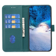 Pattintható tok a Samsung Galaxy S23 FE, BINFEN Wallet, zöld + 9H üveg 