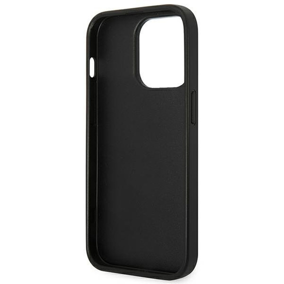 Karl Lagerfeld Telefontok a iPhone 14 Pro Max, Saffiano Karl's Head Patch, fekete