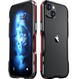 Teletok LUPHIE iPhone 14-hoz, Armor Bumper, fekete / piros