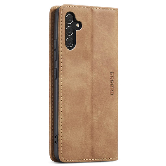 Telefontok a Samsung Galaxy A54, ERBORD Vintage, pénztárca patenttal, barna
