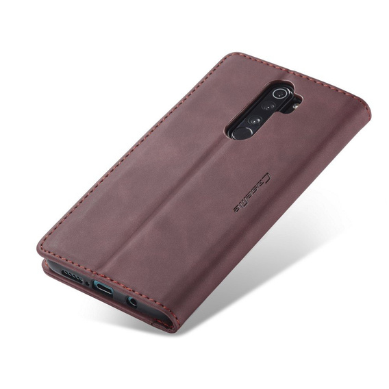 CASEME tok Xiaomi Redmi Note 8 Pro, Leather Wallet Case, piros