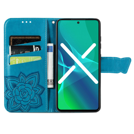 Pattintható tok a Oppo A98 5G, Butterfly, kék