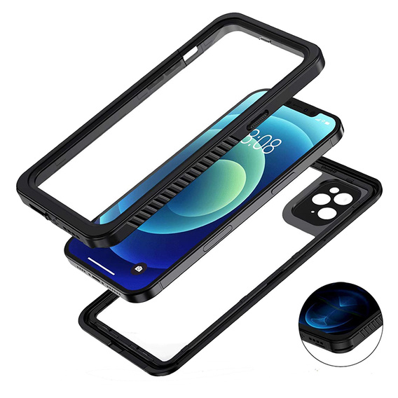 IP68 vízálló tok a iPhone 11 Pro Max, fekete