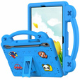 Gyermek tok Samsung Galaxy Tab S10 Lite / S10 FE / S9 FE, Cute Patterns, állvánnyal, kék