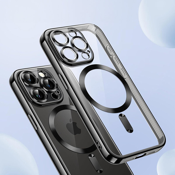 Tok iPhone 15 Pro-hoz, Electro MagSafe, fekete + üveg a képernyőhöz