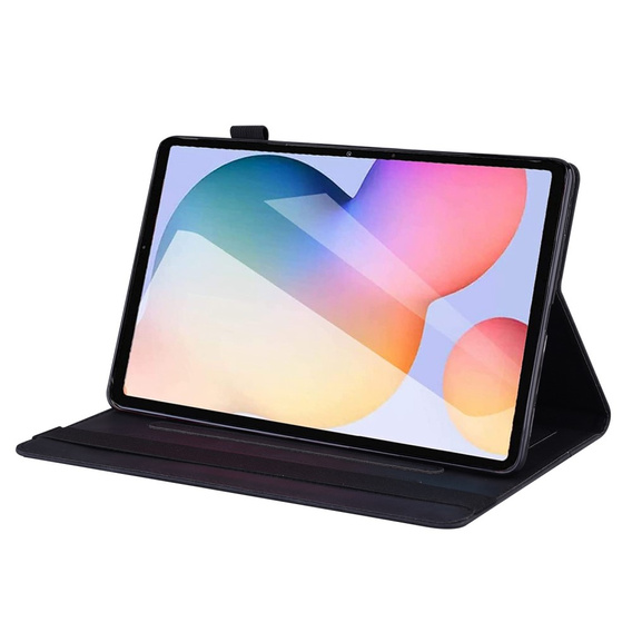 Tok Samsung Galaxy Tab S6 Lite, Classic, tolltartóval, fekete