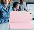 Tok Samsung Galaxy Tab S10 FE+ Plus, Smartcase tolltartóval, rózsaszín