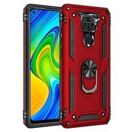 Páncélozott telefontok a Xiaomi Redmi Note 9, Nox Case Ring, piros