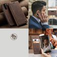 CASEME tok Huawei P30 Pro, Leather Wallet Case, sötétbarna