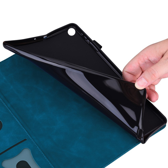 Tok Samsung Galaxy Tab S10 FE+ Plus, Classic, tolltartóval, kék