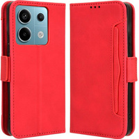 Pattintható tok a Xiaomi Redmi Note 13 Pro 5G, Card Slot, piros