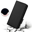 Telefontok a HTC U24 Pro 5G, Wallet Litchi Leather, fekete