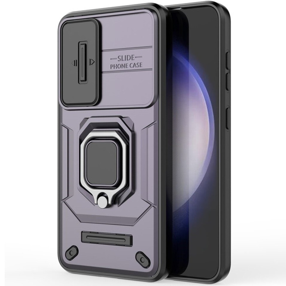Telefontok a Samsung Galaxy S24, KickStand Camera Lens, lila