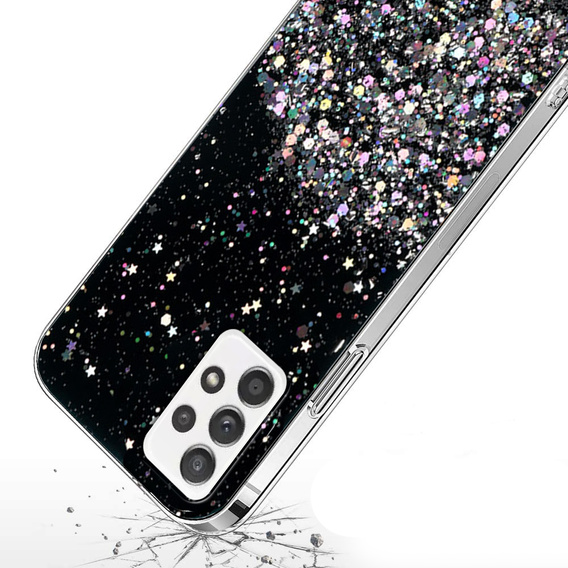 Telefontok a Samsung Galaxy A52 / A52s, Glittery, fekete
