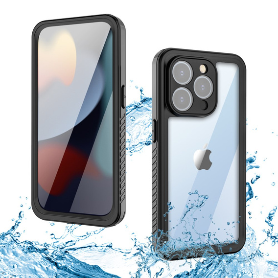 IP68 vízálló tok a iPhone 15 Pro, fekete