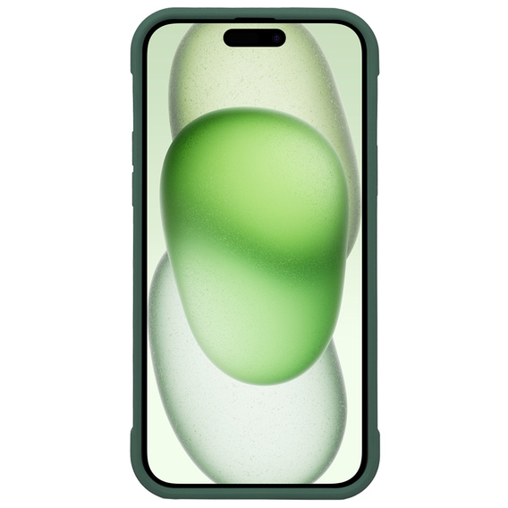 Tok iPhone 15 Plus, ERBORD Armor Mag, zöld