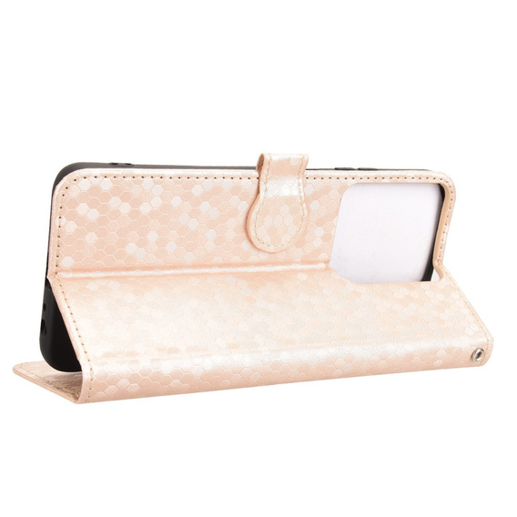 Flap tok Motorola Moto G86 Power 5G, Wallet Rhombus, arany