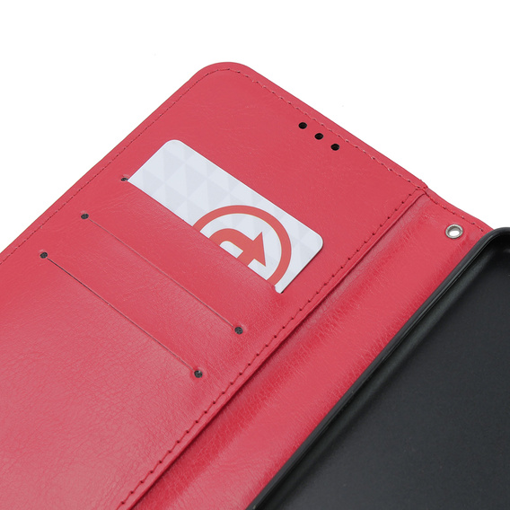 Pattintható tok a Oppo A58 4G, Crazy Horse Wallet, piros