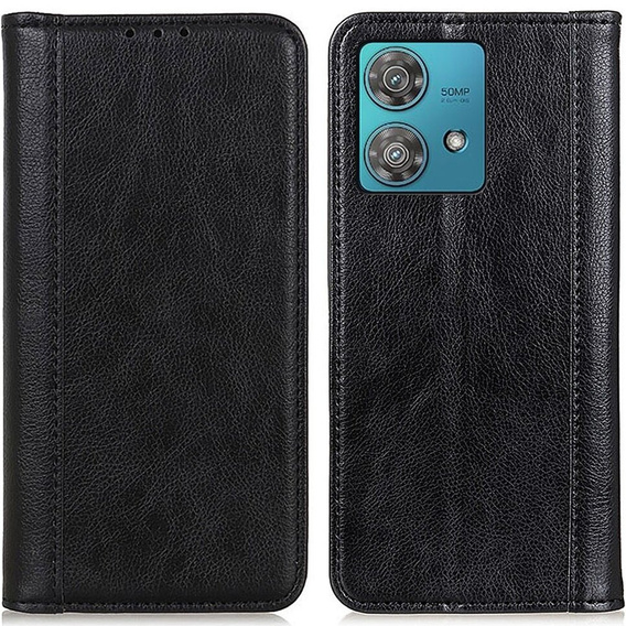 Telefontok a Motorola Edge 40 Neo, Wallet Litchi Leather, fekete