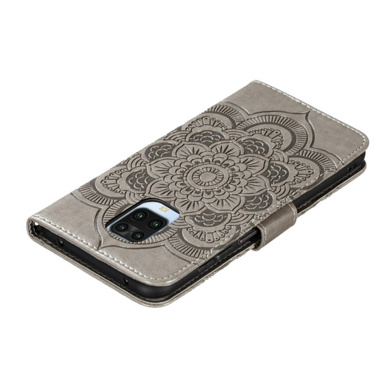 Pattintható tok a Xiaomi Redmi Note 9s/ 9 Pro, Mandala Flower, szürke