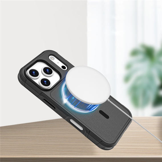 MagForce tok iPhone 17 Pro Max készülékhez, MagSafe-hoz, páncélozott, fekete
