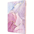 Tok iPad 10.9" 2022 (10 gen.), Smartcase Hybrid, tolltartó résszel, Marble rózsaszín