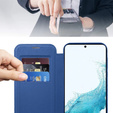Pattintható tok a Samsung Galaxy S22 5G, RFID Wallet MagSafe CamShield, sötétkék