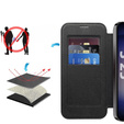 Pattintható tok a Samsung Galaxy S25, RFID Wallet MagSafe CamShield, fekete
