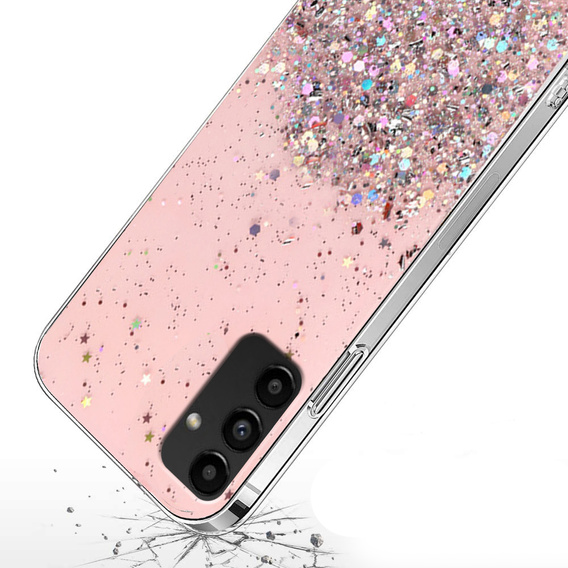 Telefontok a Samsung Galaxy A04S / A13 5G, Glittery, rózsaszín