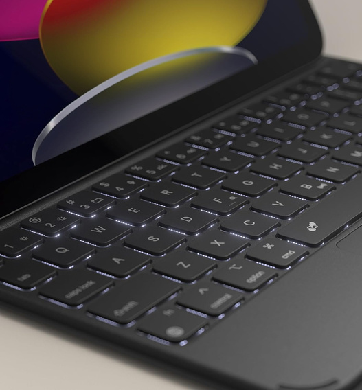 Billentyűzet tok iPad 11" 2025 A16 (11 gen.) / iPad 10.9" 2022 (10 gen.), Dexnor Magnetic Keyboard Touchpad, fekete