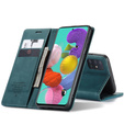 CASEME tok Samsung Galaxy A51, Leather Wallet Case, zöld