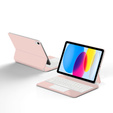 Billentyűzet tok iPad 10.9" 2022 (10 gen.) / iPad 11" 2025 A16 (11 gen.), Magnetic Keyboard Touchpad, rózsaszín